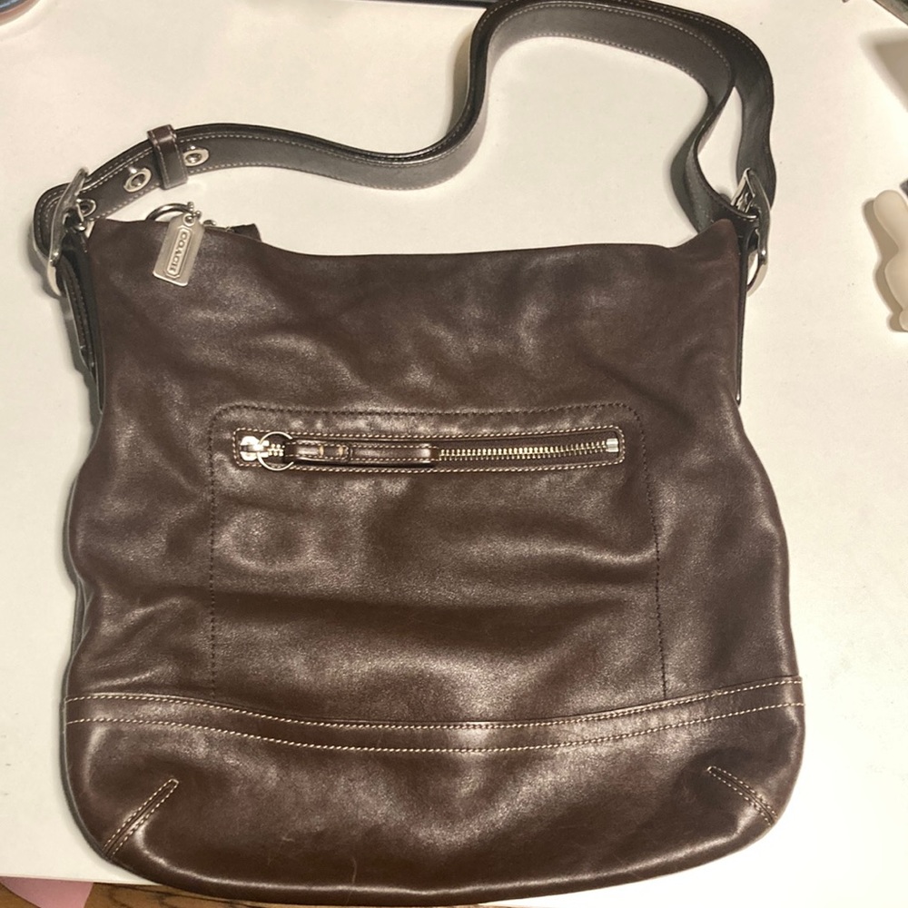 Coach Vintage brown leather slim soho bag